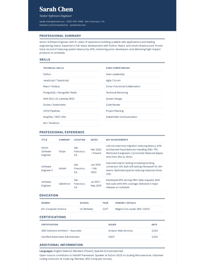 ATS-Friendly Resume