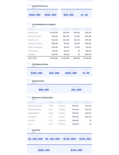 Project Financial Report